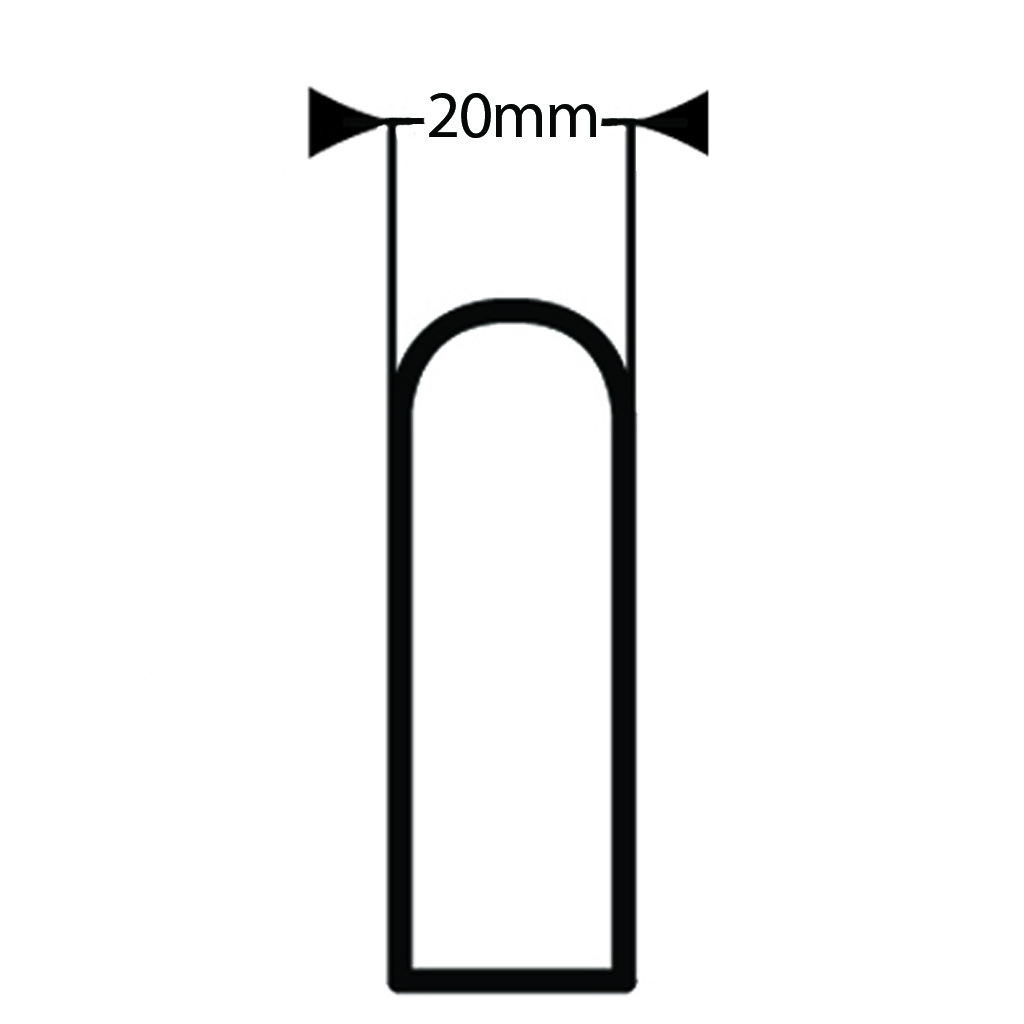 Aluminium Bridge Handle - 128mm hole centre - M6 thread