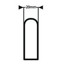 Aluminium Bridge Handle - 128mm hole centre - M6 thread