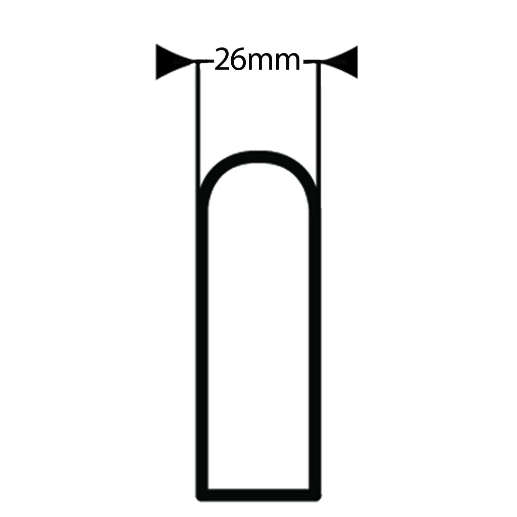 Aluminium Bridge Handle - 112mm hole centre - M8 thread