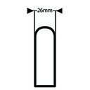 Aluminium Bridge Handle - 112mm hole centre - M8 thread