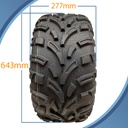 25x11.00-12 6pr Wanda P373A ATV tyre pattern with dimensions