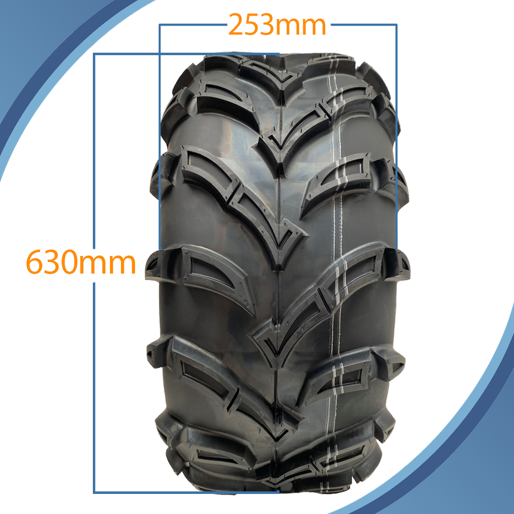 25x10.00-12 6pr Wanda P377 ATV tyre pattern with Dimensions