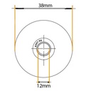 40mm Round groove wheel with 1 ball bearing Drawing with Dimensions