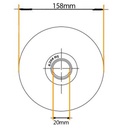 160mm V Groove wheel 2 ball bearing side view Drawing with Dimensions