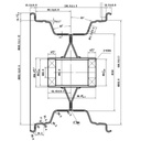5.375x8 Wheel rim 20x89mm ball bearing silver Drawing with Dimensions