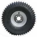 22x11.00-8 6pr Wanda P323 knobby tyre on 4/100/60 silver