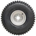 22x11.00-8 4pr Wanda P323 Knobby tyre E-marked TL 43J on silver steel rim 4/101.6/67, 154kg load capacity Side View