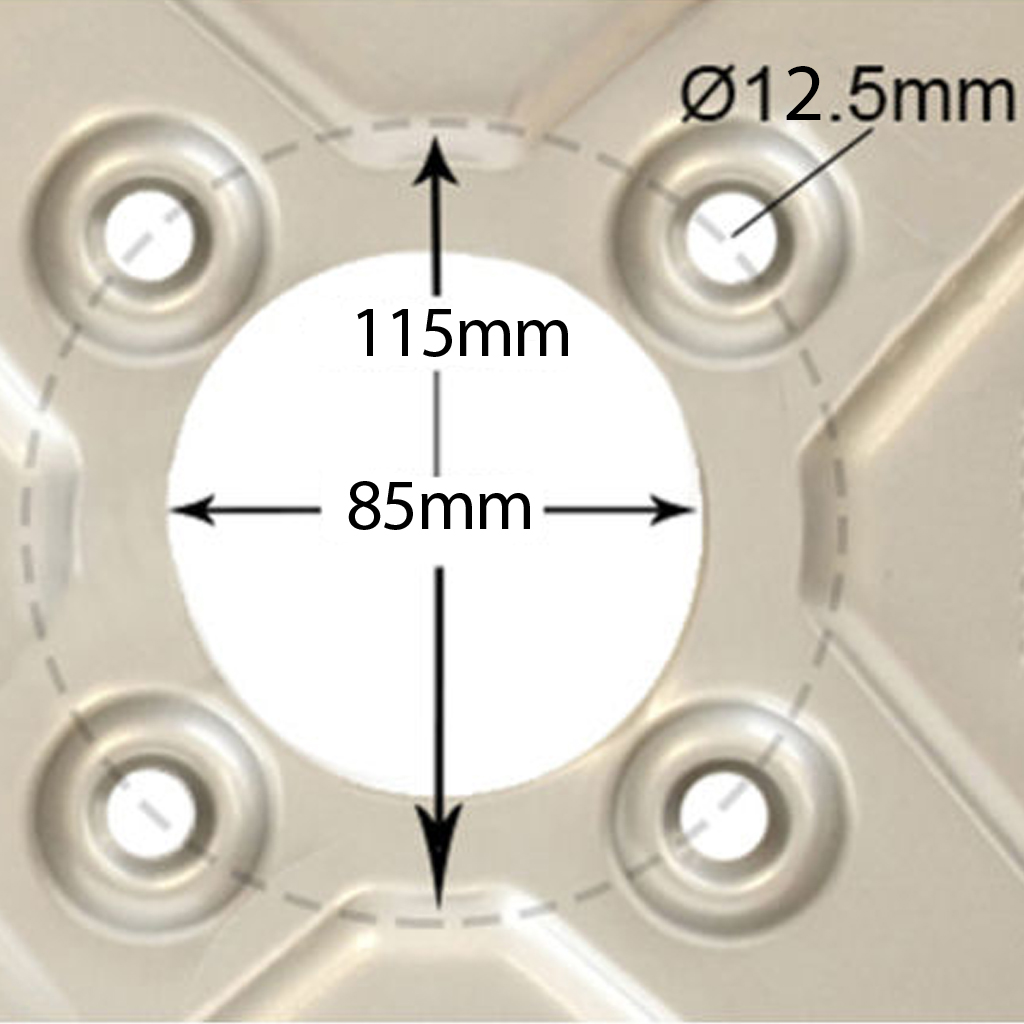 5.00x10 Wanda  4/115/85 Rim centre with Dimensions