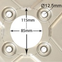 5.00x10 Wanda  4/115/85 Rim centre with Dimensions