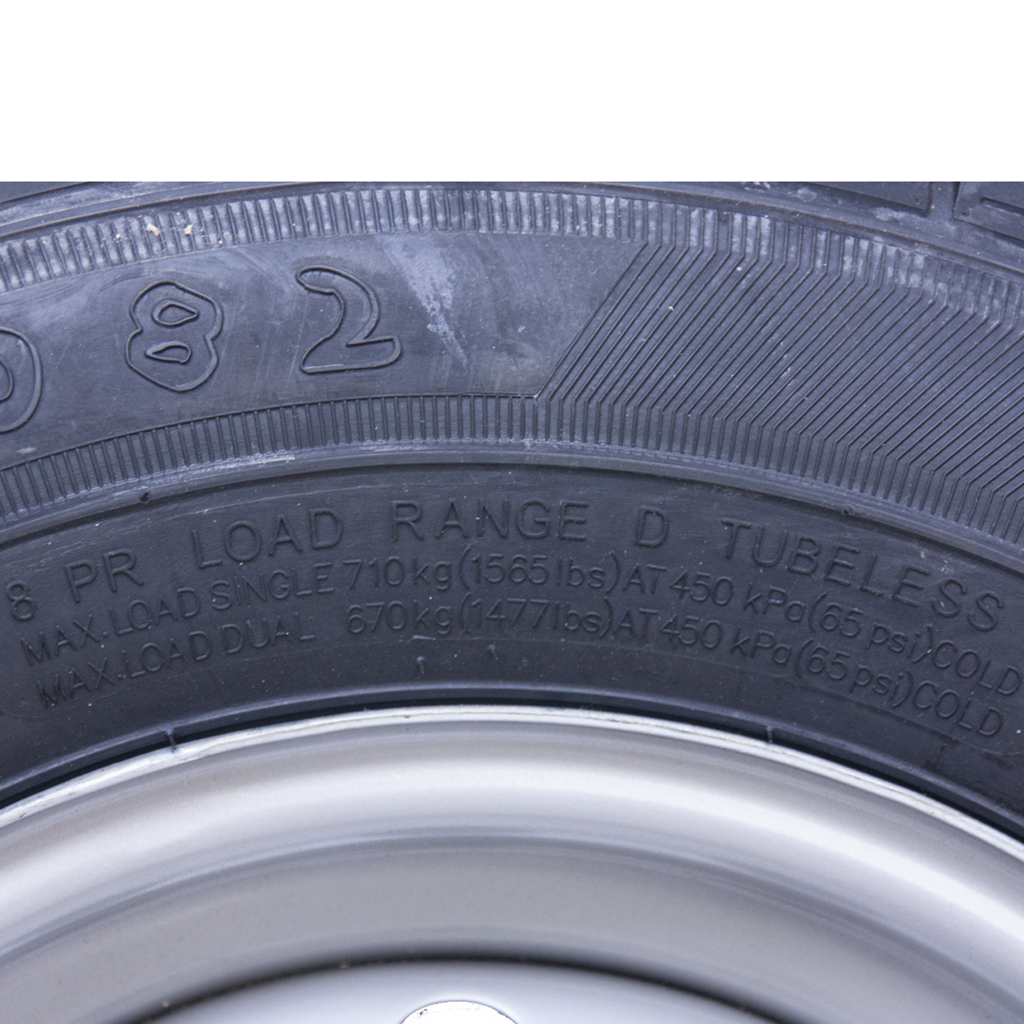 165/R13C TRAILER WHEEL 5/112/63 Stats