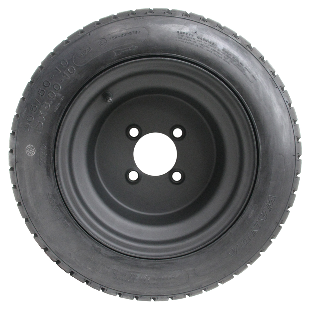 205/50-10 4pr Wanda P820 on black 4/4” rim Side View