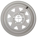 4.5x13" Wheel rim 5/114.3/84 ET0 white spoked 650kg Rim with Dimensions