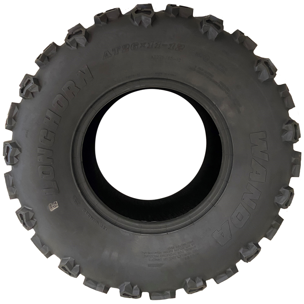 26x11.00-12 6ply Wanda Longhorn P3128 ATV tyre Side View