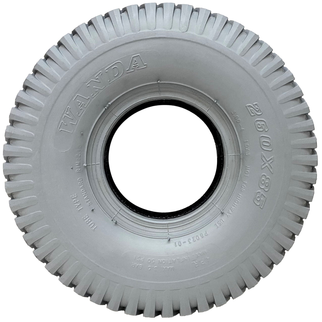 260x85 (3.00x4) 4pr Wanda P6023 grey non-marking tyre Side View