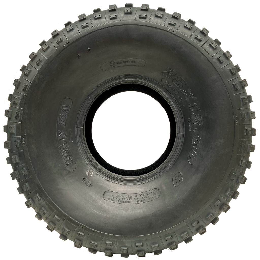 25x12.00-9 4ply Wanda P318 knobby tyre Side View