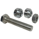 80mm Round groove wheel with 2 ball bearing nut, bolt and spacers