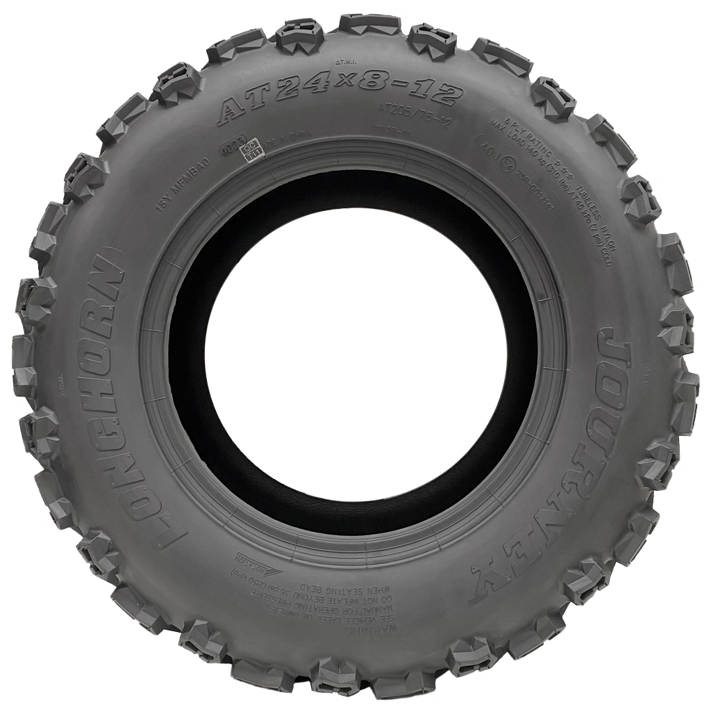 24x8.00-12 6pr Wanda Longhorn P3128 ATV tyre Side View