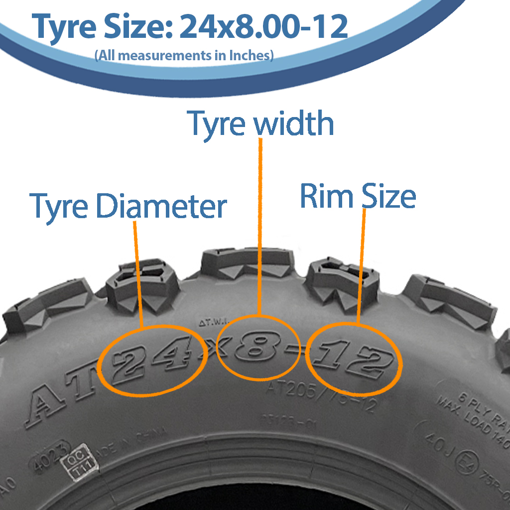 24x8.00-12 6pr Wanda Longhorn P3128 ATV tyre Size