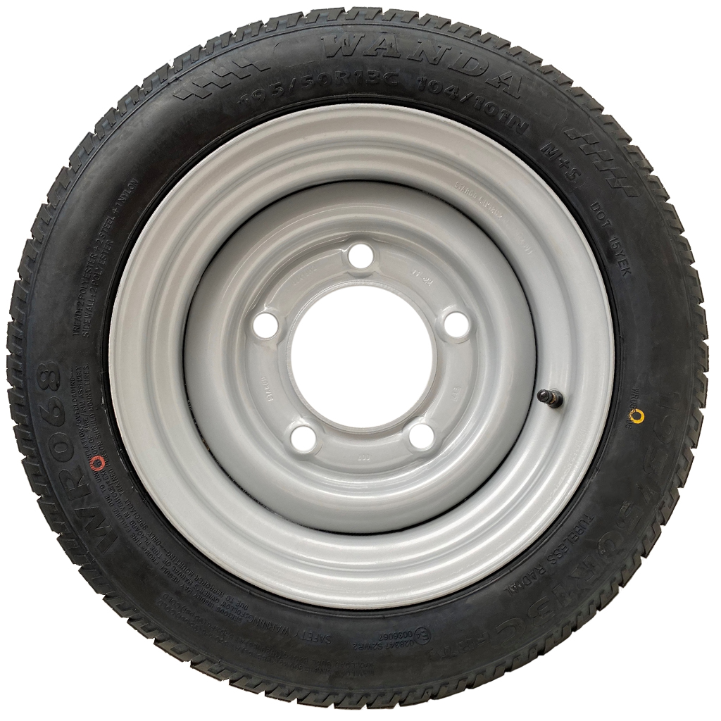 195/50R13 5/165.1 TRAILER WHEEL Side View