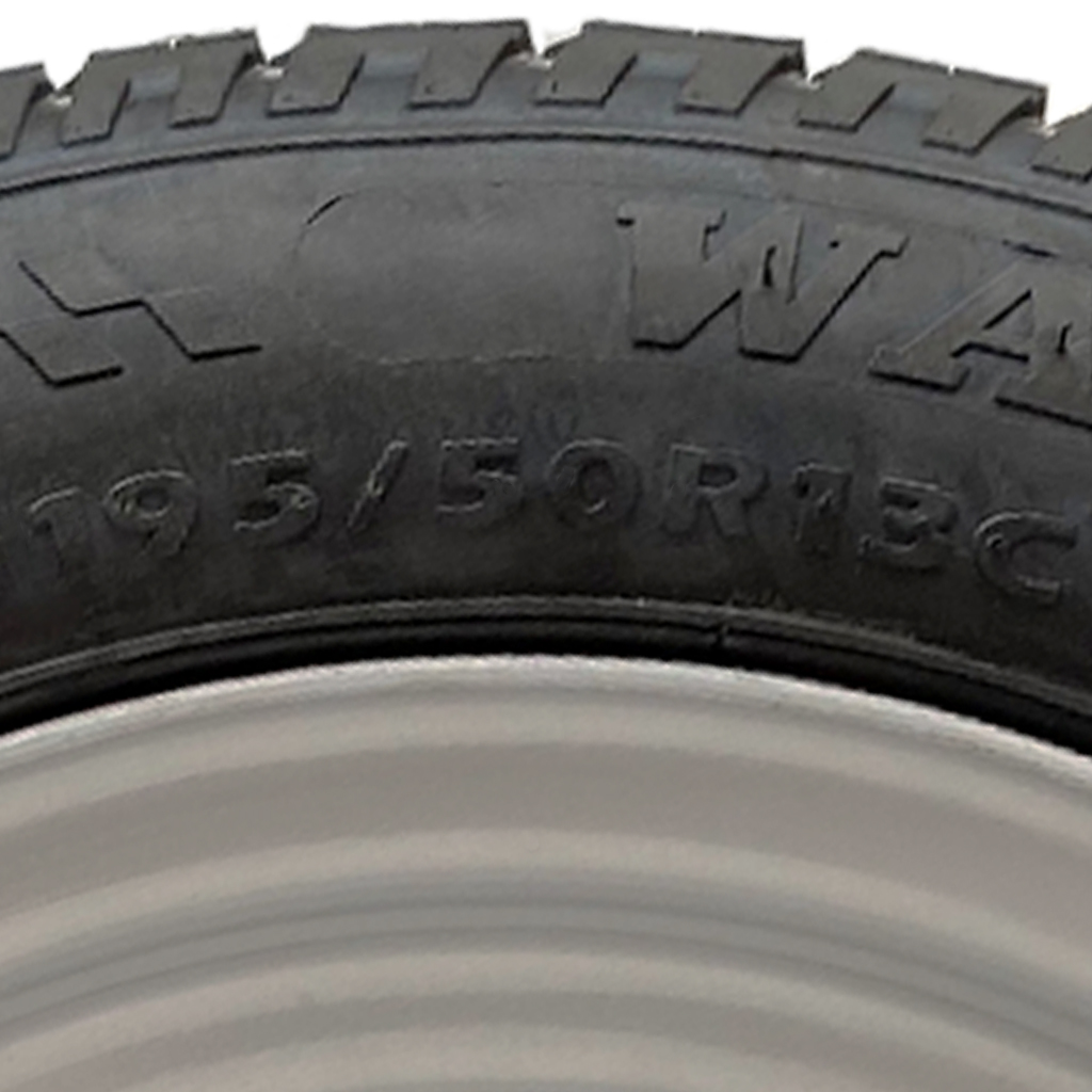 195/50R13 5/165.1 TRAILER WHEEL size