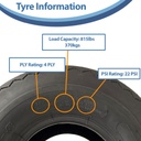 18x8.50-8 4pr Wanda P509 golf cart tyre Spec information