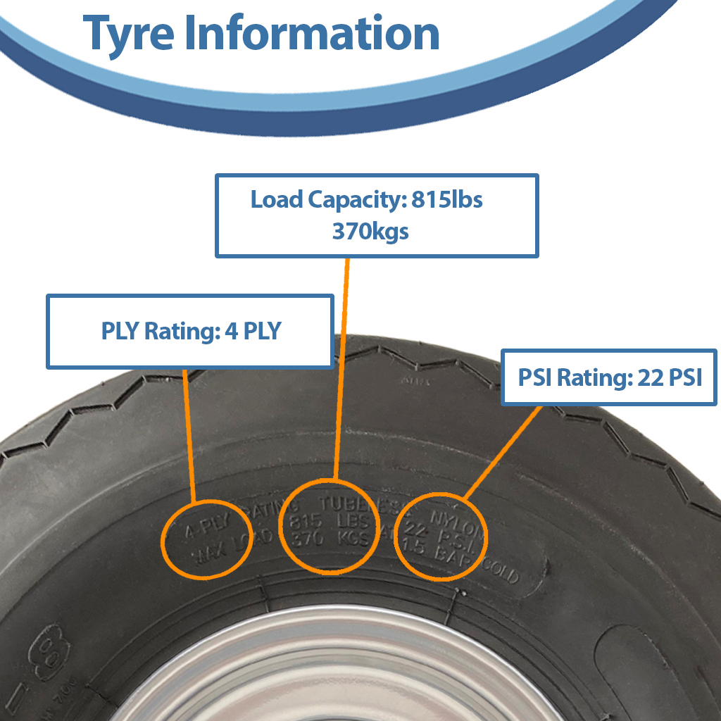 18x8.50-8 4pr Wanda P509 golf cart tyre Spec information