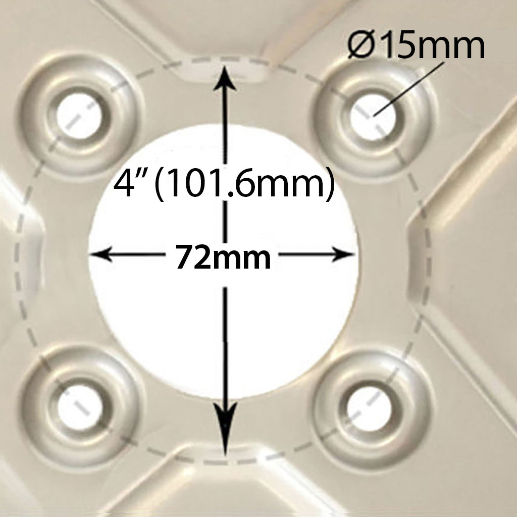 Golf buggy rim diagram with Dimensions