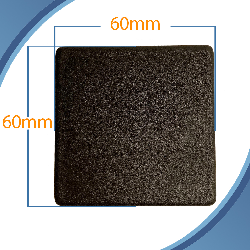 Plastic square insert 60x60mm (2.0/4.0mm) eroded head Top View with Dimensions