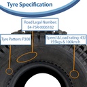22x11.00-8 4pr Wanda P308 ATV tyre Specification