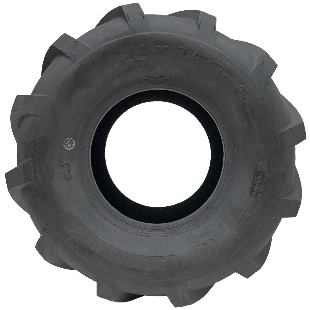 18x9.50-8 4ply Wanda P328 open centre tyre Side View