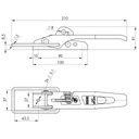 SPP Trailer catch Drawing with Dimensions