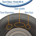15x6.00-6 4pr Wanda P508 rib tyre size with text