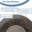 15x6.00-6 4pr Wanda P508 rib tyre specification