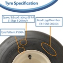 15x6.00-6 6pr Wanda P508A Rib tyre specification