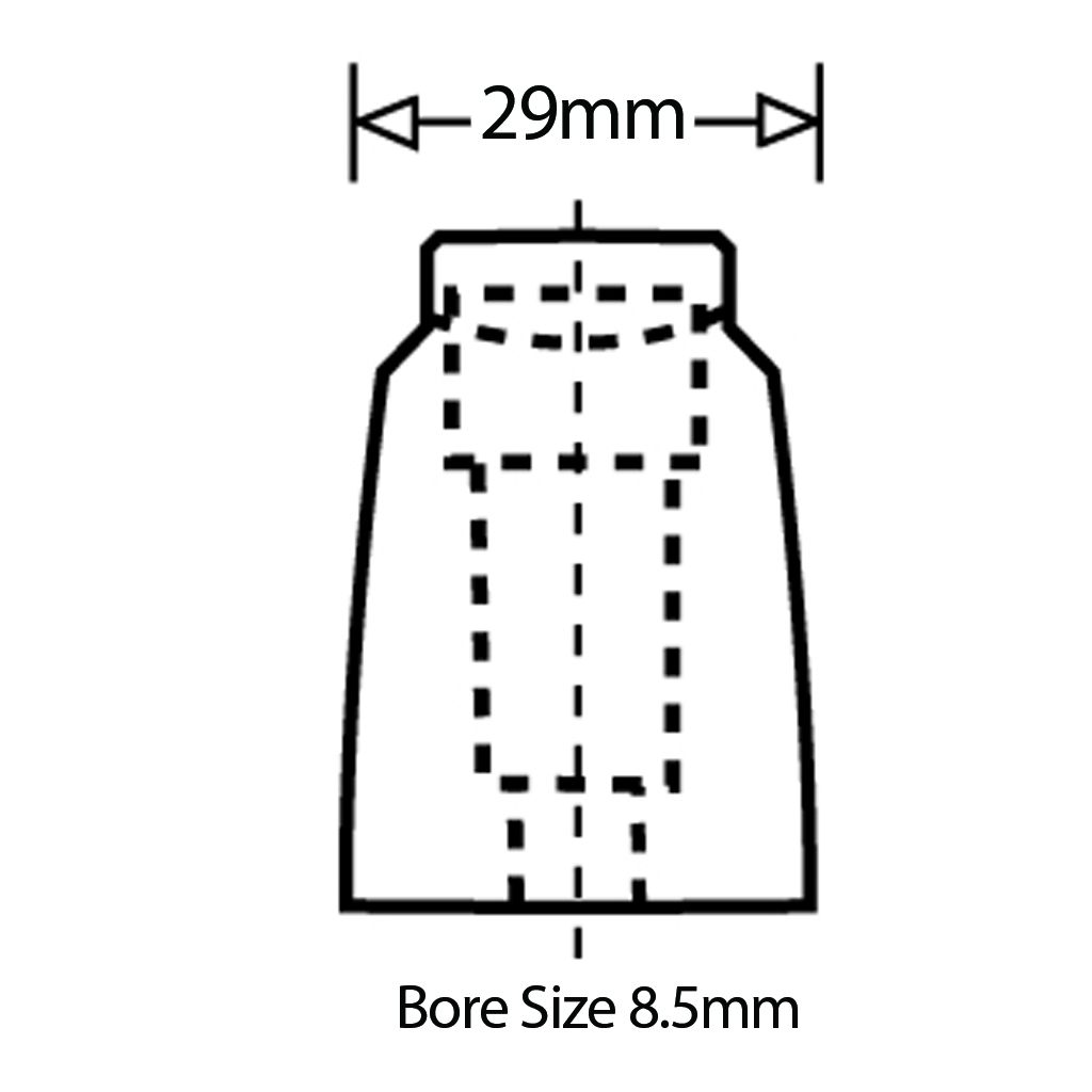 Nylon bridge handle - 117mm hole centre - Width