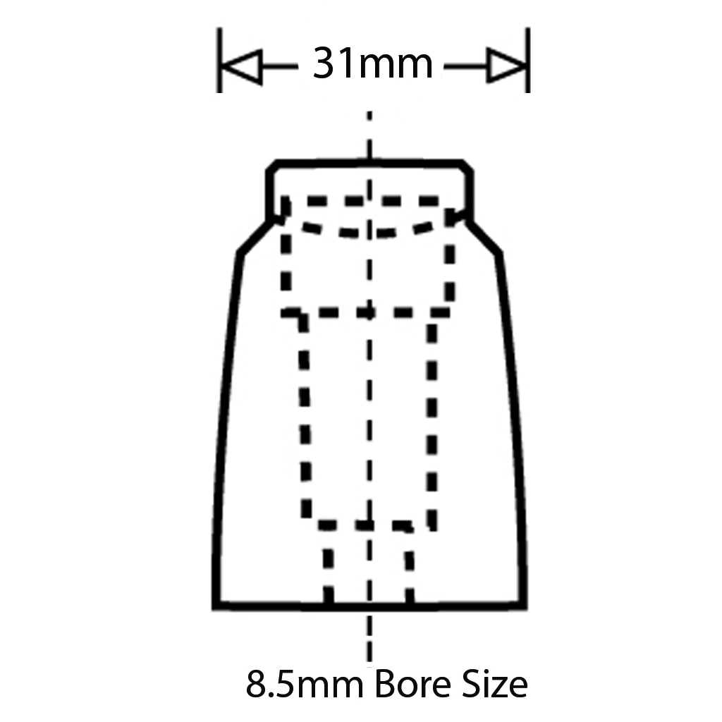 Nylon bridge handle - 132mm hole centre - Width