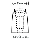 Nylon bridge handle - 132mm hole centre - Width