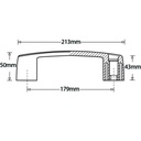 Nylon bridge handle - 179mm hole centre - Dimensions