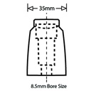 Nylon bridge handle - 179mm hole centre - Width