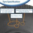 20x8.00-8 4pr Wanda P332 grass tyre specification
