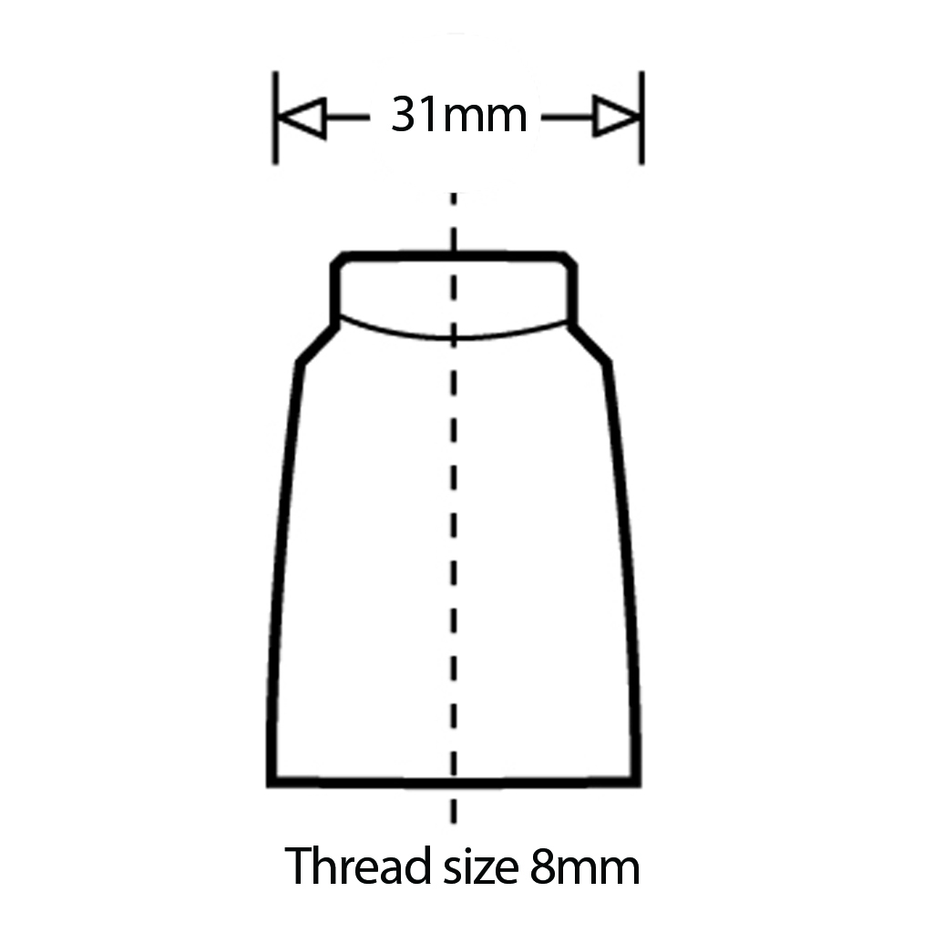 2132F - Bridge handle M8 Brass female - Data