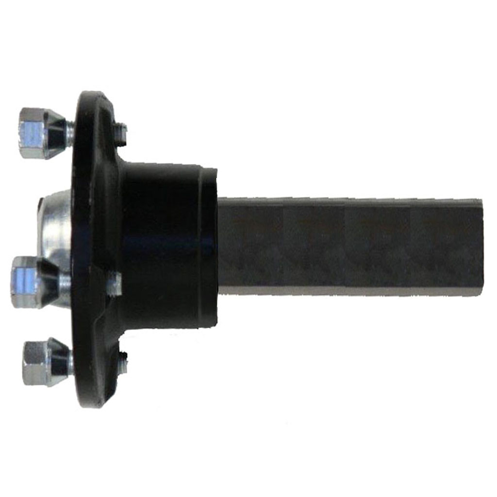 Hub & Stub axle M12 wheel bolt 40x40mm square side view