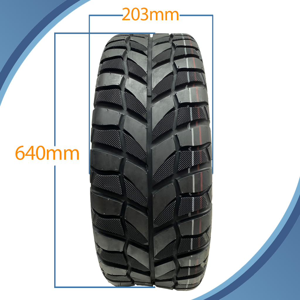 25x8.00-12 6ply OBOR Beast tyre pattern with dimensions