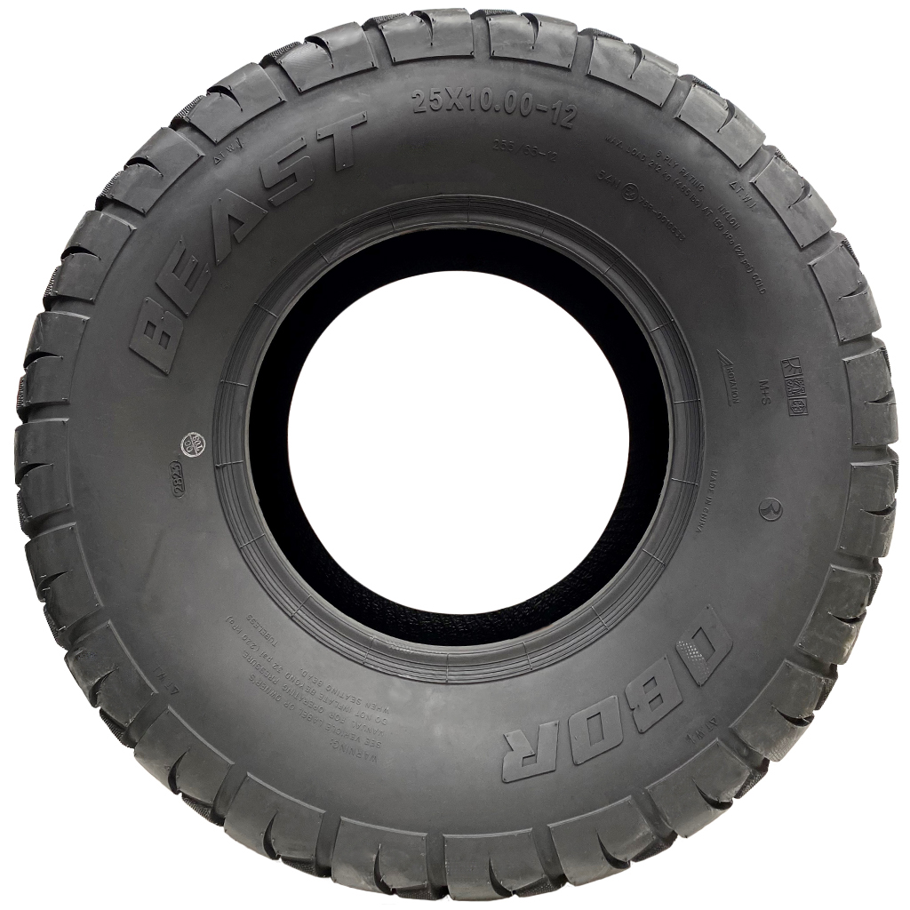 25x10.00-12 6ply OBOR Beast tyre side view