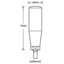 M8x15 Nylon fixed revolving handle - Drawing with Dimensions