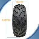 25x8.00-12 4ply OBOR Pinacle tyre pattern with dimensions