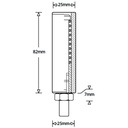 M10x15 Nylon Revolving and folding handle - Drawing with Dimensions