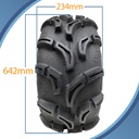 25x10.00-12 6ply OBOR Scorpio tyre pattern with dimensions