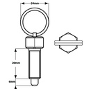 M10 Spring loaded ring pull plunger - Dimensions