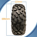 27x9.00-12 8ply OBOR Cypress tyre pattern with dimensions